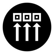 Logistics icon on a round button - DimSeries