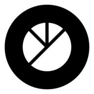 Pie Chart icon on a round button - DimSeries