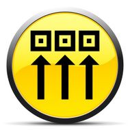 Logistics icon on a round button - CurveSeries
