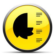 Coxcomb Chart icon on a round button - CurveSeries
