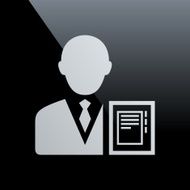 Businessman icon on a black background - CoreSeries N16