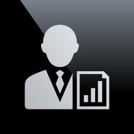 Businessman icon on a black background - CoreSeries N17