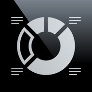Donut Chart icon on a black background - CoreSeries N2