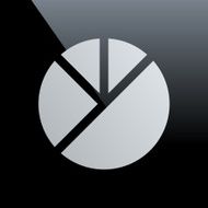 Pie Chart icon on a black background - CoreSeries