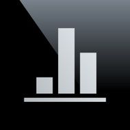 Bar Graph icon on a black background - CoreSeries N52