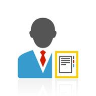 Businessman icon on a white background - ColorSeries N10