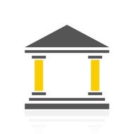 Bank icon on a white background - ColorSeries N6