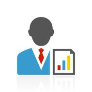 Businessman icon on a white background - ColorSeries N11