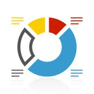 Donut Chart icon on a white background - ColorSeries N2