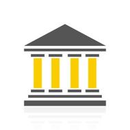 Bank icon on a white background - ColorSeries N7