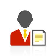 Businessman icon on a white background - ColorSeries N12