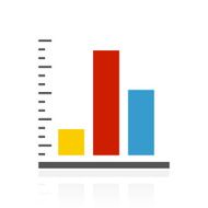 Bar Graph icon on a white background - ColorSeries N34