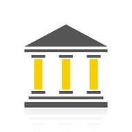 Bank icon on a white background - ColorSeries N8