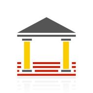 Bank icon on a white background - ColorSeries N9