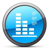 Bar Graph icon on a round button - BrightSeries N5