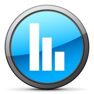 Bar Graph icon on a round button - BrightSeries N6