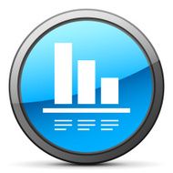 Bar Graph icon on a round button - BrightSeries N7