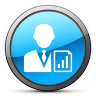 Businessman icon on a round button - BrightSeries N5