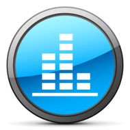 Bar Graph icon on a round button - BrightSeries N8