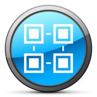 Flowchart icon on a round button - BrightSeries N2