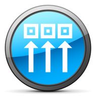 Logistics icon on a round button - BrightSeries