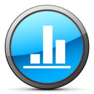 Bar Graph icon on a round button - BrightSeries N9