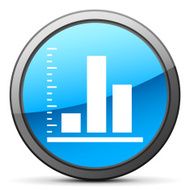 Bar Graph icon on a round button - BrightSeries N10