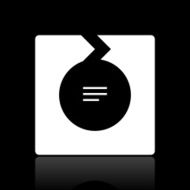 Chevron Chart icon on a black background - White Series N2