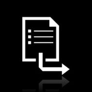 Document icon on a black background - White Series