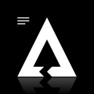Chevron Chart icon on a black background - White Series N4