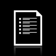 Document icon on a black background - White Series N2