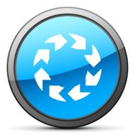 Chevron Chart icon on a round button - Bright Series N2