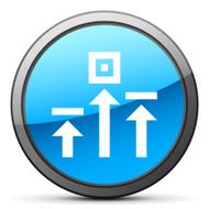 Logistics icon on a round button - Bright Series