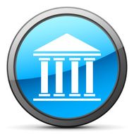 Bank icon on a round button - Bright Series N2