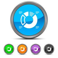 Donut Chart icon on circle buttons - Circled Series
