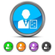 Businessman icon on circle buttons - Circled Series N3