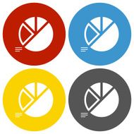 Pie Chart icon on circle buttons - Circle Series