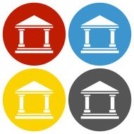 Bank icon on circle buttons - Circle Series