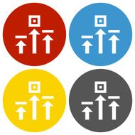 Logistics icon on circle buttons - Circle Series