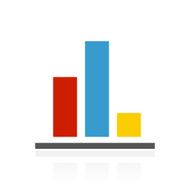 Bar Graph icon on a white background - Color Series