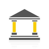 Bank icon on a white background - Color Series
