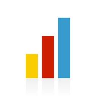 Bar Graph icon on a white background - Color Series N2