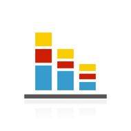 Bar Graph icon on a white background - Color Series N3