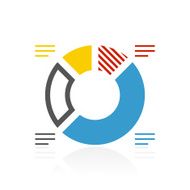 Donut Chart icon on a white background - Color Series