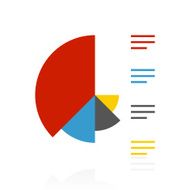 Coxcomb Chart icon on a white background - Color Series