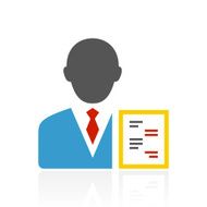 Businessman icon on a white background - Color Series N4