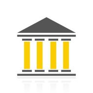 Bank icon on a white background - Color Series N2