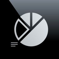 Pie Chart icon on a black background - Core Series