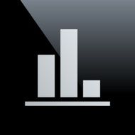 Bar Graph icon on a black background - Core Series