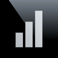 Bar Graph icon on a black background - Core Series N2